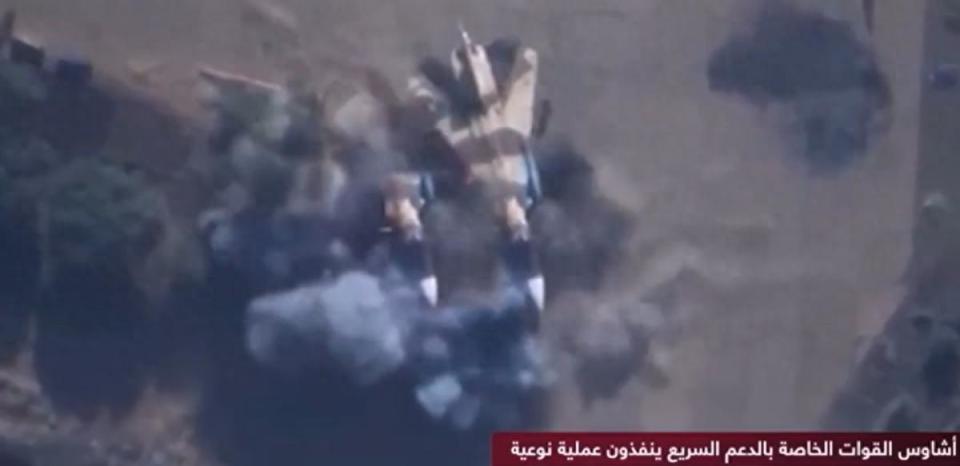 炸毁俄制轰炸机 中国造无人机牛刀小试