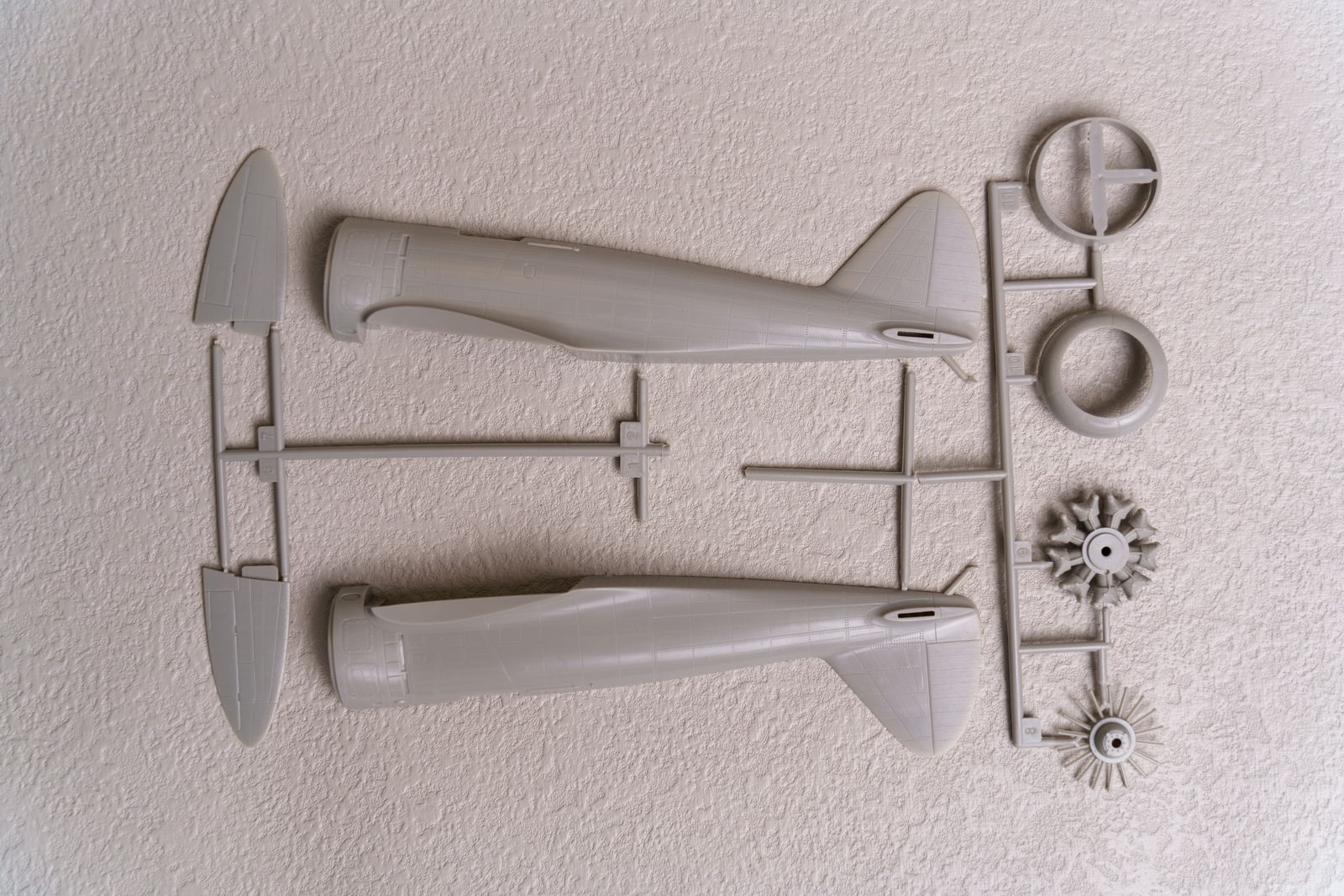 【板件评测】长谷川 Ki-27 NATE 中岛九七式战斗机 hasegawa ko otsu 1/48 U-001 飞机拼装模型