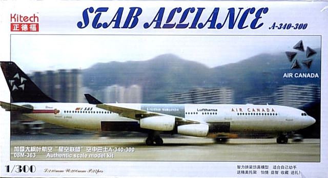 【板件评测】正德福 奇嘉 空中客车 A340-300 中国东方航空 AIRBUS Kitech 08M-341 1/300 拼装客机模型