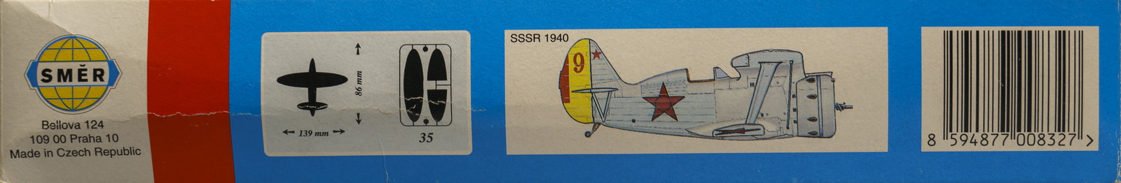 【板件评测】SMER 苏联 波利卡波夫 伊153 CHAIKA 海鸥战斗机 I-153 0832 1/72 拼装飞机模型