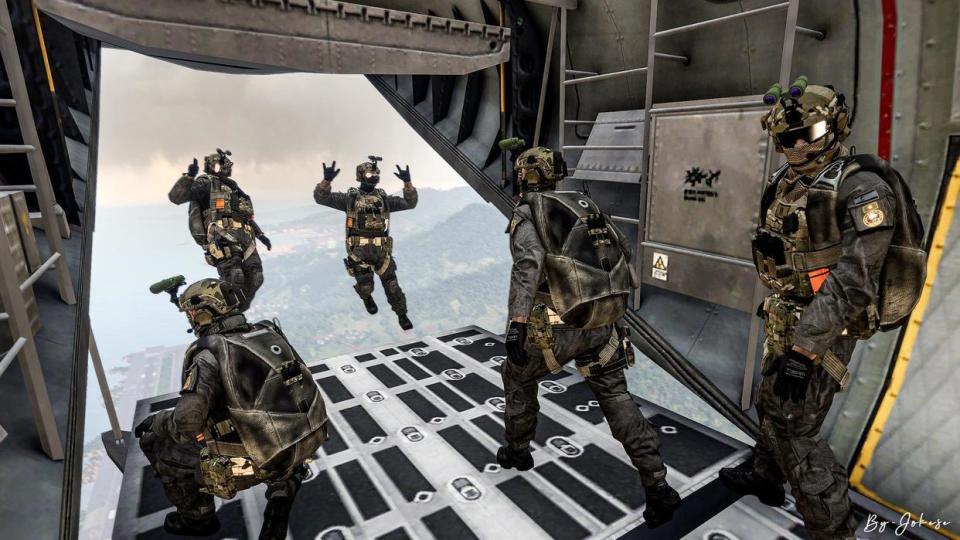 美军高空低开伞 用于特种部队秘密渗透