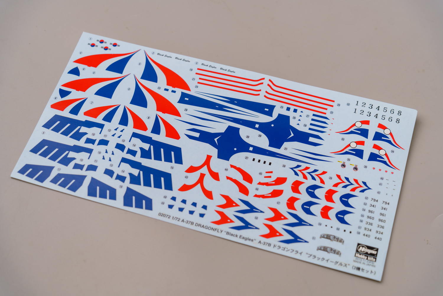 【板件评测】长谷川 02072 A-37B Dragonfly &#8216;Black Eagles&#8217; 韩国空军黑鹰特技 “蜻蜒”攻击机