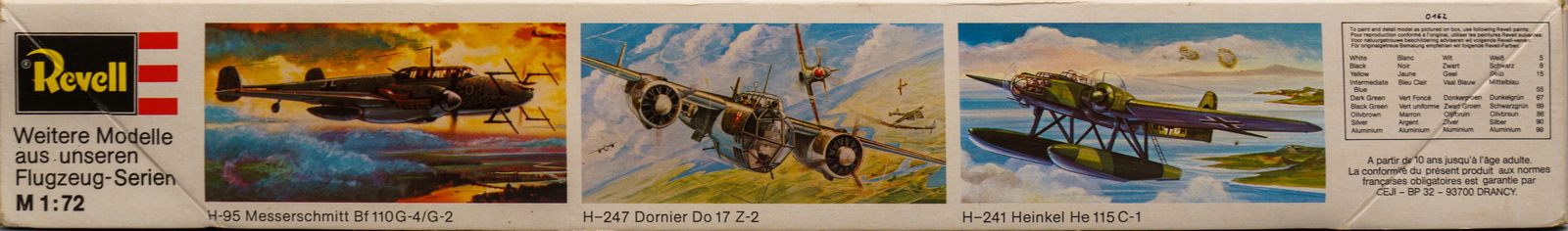 【板件评测】REVELL 1/72 德国阿拉多 AR-234 闪电喷气式轰炸机 H-4162 Arado Blitz 拼装飞机模型