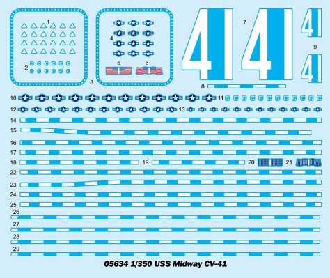 编号：05634 1/350 世界战舰系列 美国海军 "中途岛"号 航空母舰 CV-41