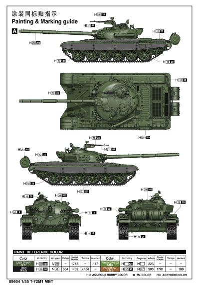 编号:09604 1/35 装甲车辆系列 T-72M1主战坦克